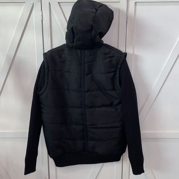 American Stitch Men's Knitted Long Sleeve Hooded Vest Jacket Size Small - Picture 6 of 14